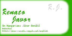 renato javor business card